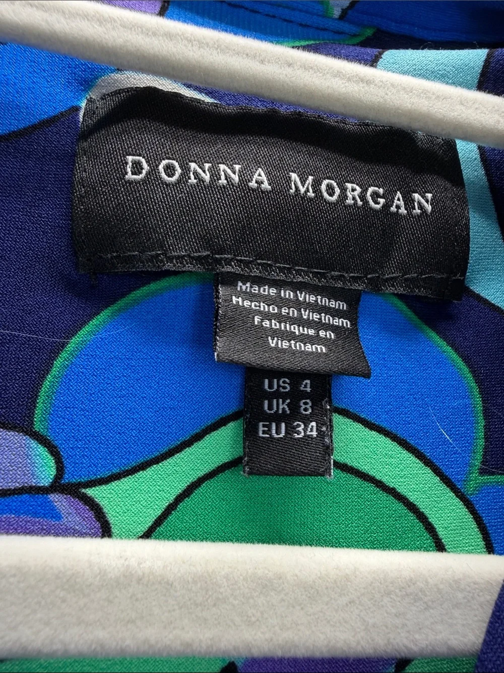 Donna Morgan Navy Multi Floral-Print Sleeveless Wrap Cover-Up